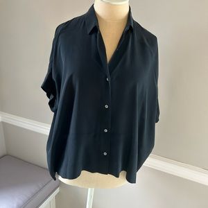 Everlane silk Black boxy top
